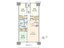 【神奈川県/川崎市宮前区犬蔵】グレーシアガーデンたまプラーザ C棟 間取り図