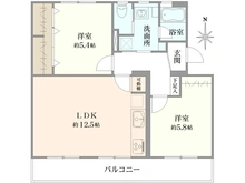 【神奈川県/横浜市青葉区すすき野】すすき野第2団地第1住宅 第8-12号棟 間取り図