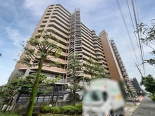 【神奈川県/川崎市高津区北見方】ヴィルクレール二子多摩川 外観：大規模修繕工事実施中