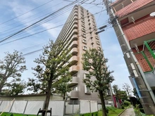 【神奈川県/川崎市高津区北見方】ヴィルクレール二子多摩川 外観：大規模修繕工事実施中