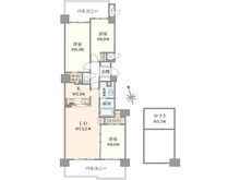【神奈川県/横浜市都筑区茅ケ崎東】港北ニュータウンイオ 6番館 間取り図
