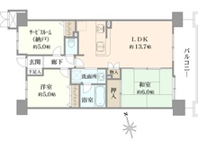 【神奈川県/横浜市鶴見区江ケ崎町】グランリシェス横濱鶴見 間取り図