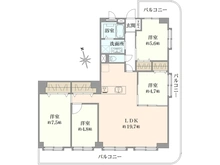 【神奈川県/川崎市川崎区中瀬】川崎大師第2スカイハイツ B棟 間取り図