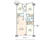 【神奈川県/川崎市高津区千年】コスモ武蔵新城グレイスコート 間取り図
