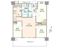 【東京都/立川市上砂町】プライヴェル武蔵砂川 間取り図