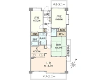 【東京都/稲城市押立】ルイシャトレ稲城多摩川 間取り図