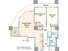 【東京都/新宿区百人町】西戸山タワーホウムズ　セントラルタワー 間取り図