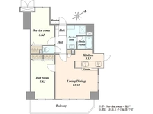 【東京都/新宿区西新宿】ライオンズシティ西新宿 間取り図