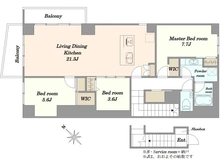 【東京都/新宿区弁天町】クレセントマンション 間取り図