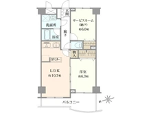 【東京都/三鷹市下連雀】朝日シティパリオ三鷹 間取り図