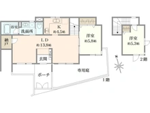 【東京都/武蔵野市西久保】パロス武蔵野 間取り図