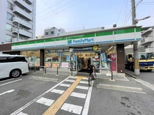 【大阪府/大阪市福島区鷺洲】リバーガーデン福島木漏れ日の丘 AB棟  ファミリーマート 鷺洲五丁目店（現地より約290m）：