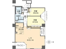 【大阪府/大阪市中央区備後町】ブランズタワー大阪備後町 間取り図