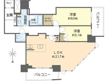 【大阪府/大阪市西区新町】大阪ひびきの街ザ・サンクタスタワー 間取り図