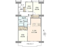 【大阪府/大阪市都島区中野町】桜宮リバーシティ・ウエスト 13-2号棟 間取り図