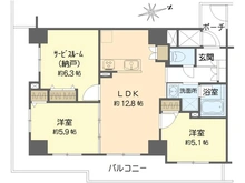 【大阪府/大阪市西区南堀江】ヴィルヌーブ南堀江 間取り図