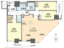 【大阪府/大阪市西区新町】大阪ひびきの街ザ・サンクタスタワー 間取り図