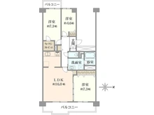 【大阪府/大阪市都島区友渕町】ベルパークシティ B棟 間取り図