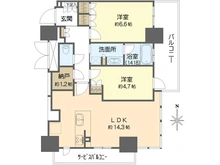 【大阪府/大阪市中央区東心斎橋】ブランズタワー・ウェリス心斎橋NORTH 間取り図