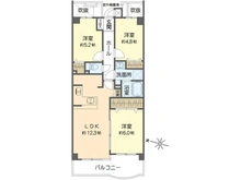 【大阪府/大阪市鶴見区諸口】コスモ鶴見緑地 間取り図