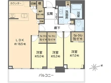 【大阪府/大阪市北区大淀南】グランドメゾン新梅田タワーTHE CLUB RESIDENCE 　 間取り図