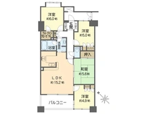 【大阪府/大阪市城東区新喜多東】パークスクエア城東II番館 間取り図