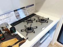 【大阪府/大阪市福島区海老江】グリーンコーポ野田阪神II キッチン：3口コンロ