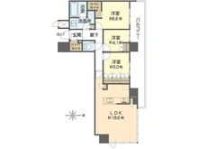 【大阪府/大阪市中央区上町】グランドメゾン上町一丁目タワー 間取り図