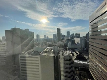 【大阪府/大阪市西区江戸堀】ディーグラフォート大阪N.Y.タワーHIGOBASHI 眺望：リビングダイニングから西側