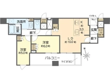 【大阪府/大阪市中央区高麗橋】プラウドタワー北浜 間取り図