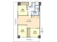 【大阪府/大阪市西区江之子島】マツダファミリーハイツ阿波座 間取り図