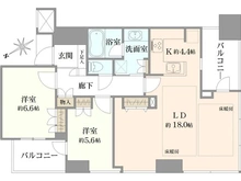 【大阪府/大阪市福島区福島】クレヴィアタワー中之島 間取り図