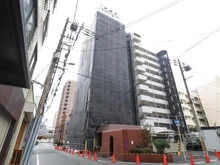 【大阪府/大阪市福島区福島】西梅田ダイヤモンドマンション 外観：大規模修繕工事中