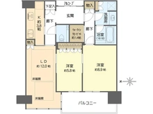 【大阪府/大阪市北区大深町】グラングリーン大阪　ザ・ノースレジデンス 間取り図