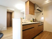 【大阪府/大阪市中央区高麗橋】プラウドタワー北浜 キッチン：システムキッチン(食器洗い乾燥機、ディスポーザー付き)