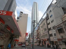 【大阪府/大阪市中央区瓦町】シティタワー大阪 外観：写真中央のマンション