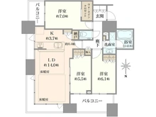 【大阪府/大阪市中央区安土町】シティタワー大阪本町 間取り図