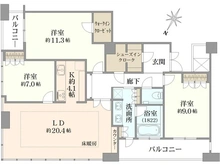 【大阪府/大阪市北区中之島】N4.TOWER 間取り図