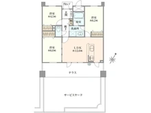 【大阪府/大阪市鶴見区鶴見】プレステ15番館鶴見緑地 間取り図