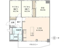 【大阪府/大阪市北区同心】サンメゾン与力 間取り図