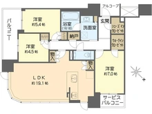 【大阪府/大阪市福島区福島】シエリアタワー中之島 間取り図