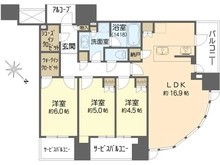 【大阪府/大阪市福島区福島】シエリアタワー中之島 間取り図