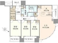【大阪府/大阪市福島区福島】シエリアタワー中之島 間取り図