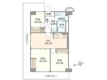 【大阪府/大阪市鶴見区諸口】ネオコーポ鶴見緑地 間取り図