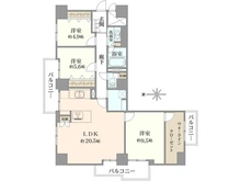 【大阪府/大阪市北区長柄東】桜第二コーポ 間取り図