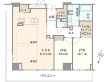 【大阪府/大阪市中央区安堂寺町】エスリード長堀タワー 間取り図