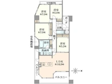 【大阪府/大阪市福島区海老江】セイワパレス福島セントラルガーデン 間取り図