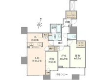 【大阪府/大阪市北区本庄西】シティタワー梅田東 間取り図