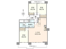 【大阪府/大阪市北区長柄東】桜第三コーポ 間取り図