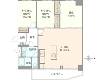 【大阪府/大阪市北区同心】サンメゾン与力 間取り図